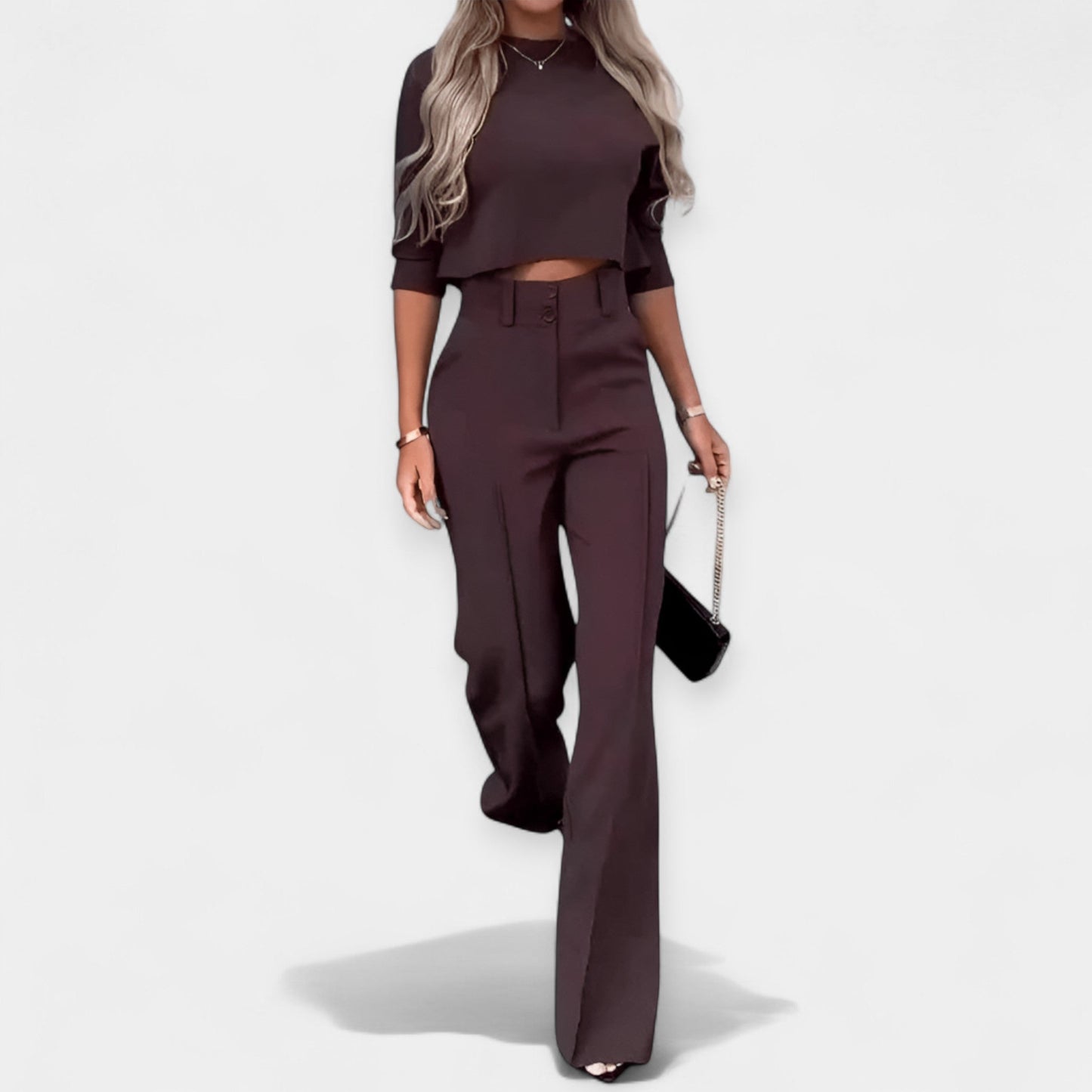 Avora Lyon | Coordinated Crop Top and Pants Set