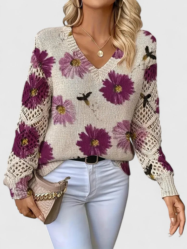 Avora Lyon | Pull élégant avec design floral
