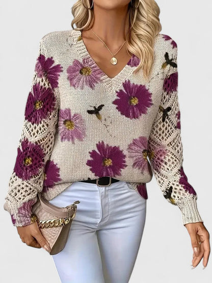 Avora Lyon | Pull élégant avec design floral