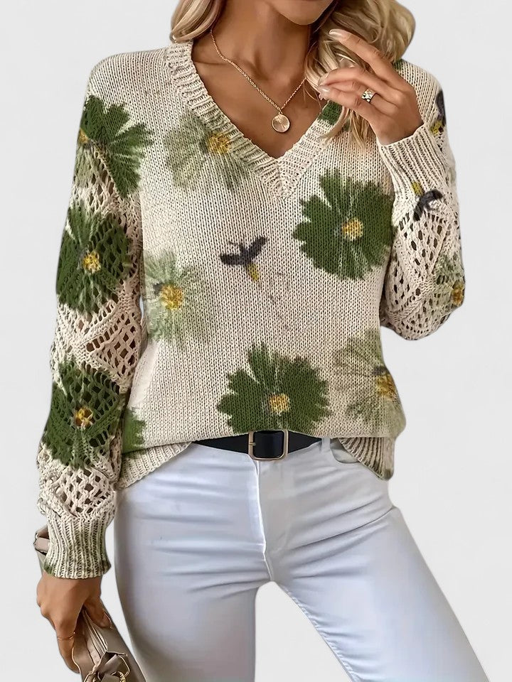 Avora Lyon | Pull élégant avec design floral