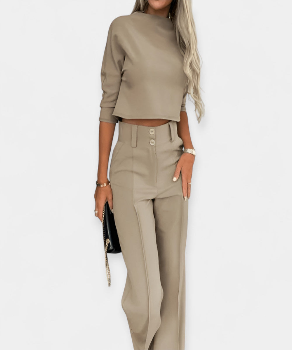 Avora Lyon | Coordinated Crop Top and Pants Set