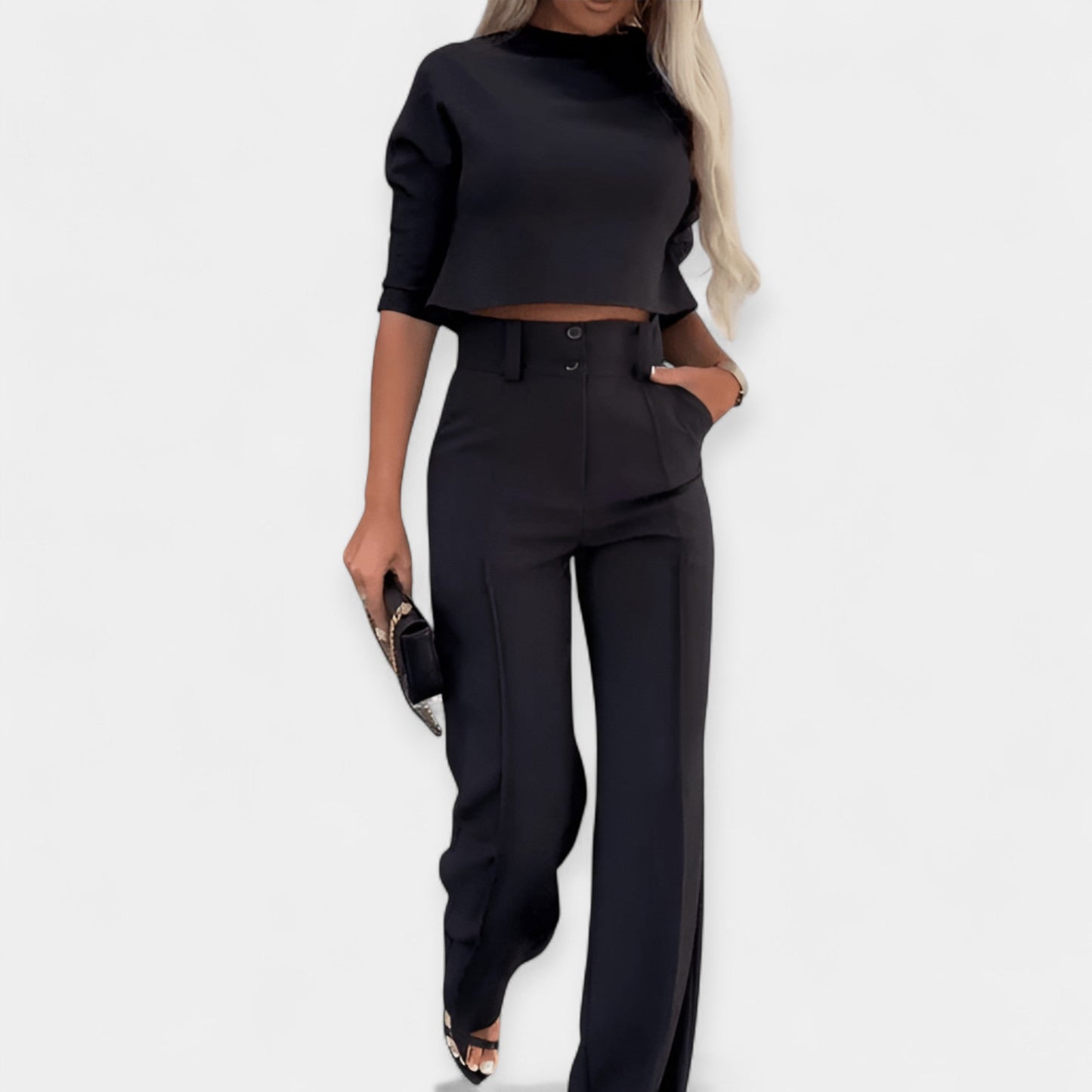 Avora Lyon | Coordinated Crop Top and Pants Set