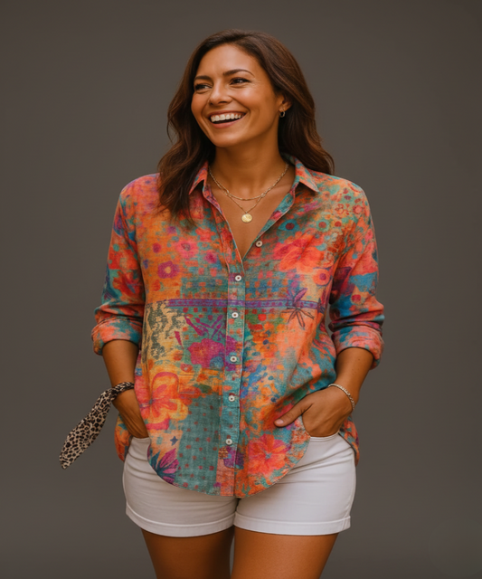 Avora Lyon | Chemisier Floral Élégant pour Femme au Style Décontracté et Chic