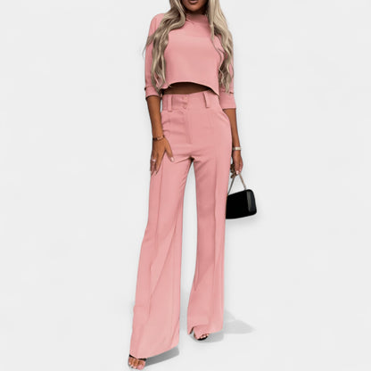 Avora Lyon | Coordinated Crop Top and Pants Set
