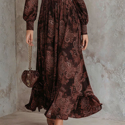 Avora Lyon | Robe midi à imprimé paisley