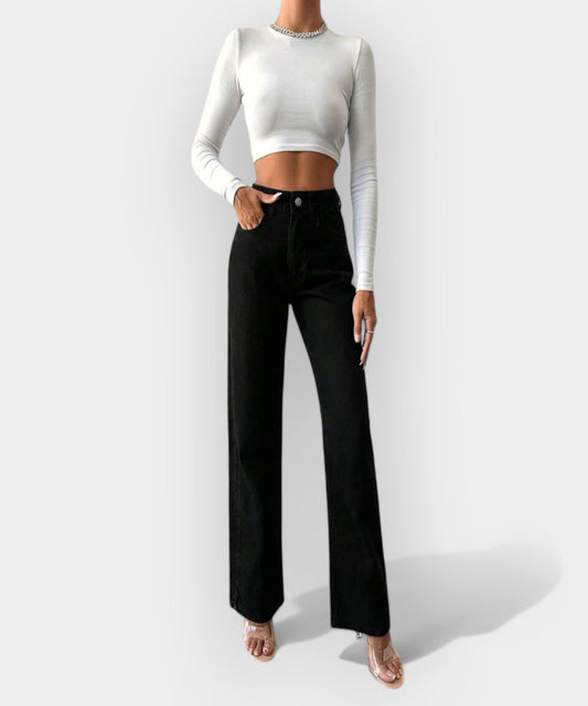 Avora Lyon | Wide Leg High-Waisted Jeans