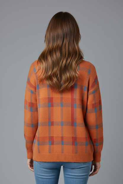 Avora Lyon | Cardigan Doux à Carreaux