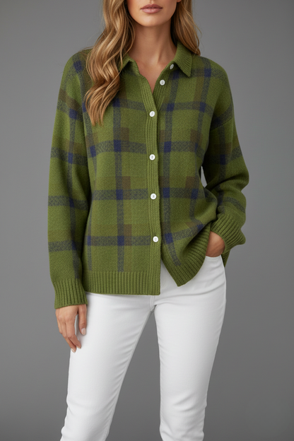 Avora Lyon | Cardigan Doux à Carreaux