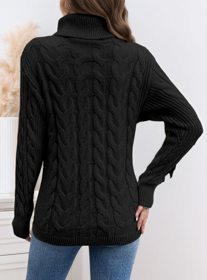 Avora Lyon | Pull à col roulé pour femme avec motif torsadé