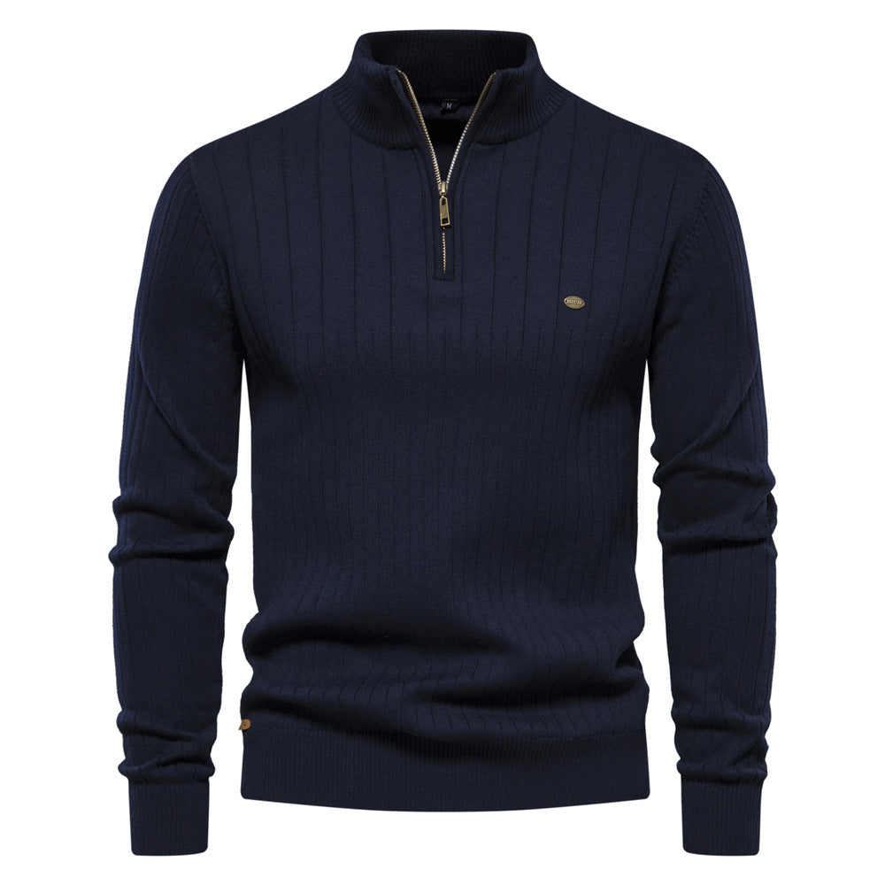 Avora Lyon | Pull homme à col montant et demi-zip