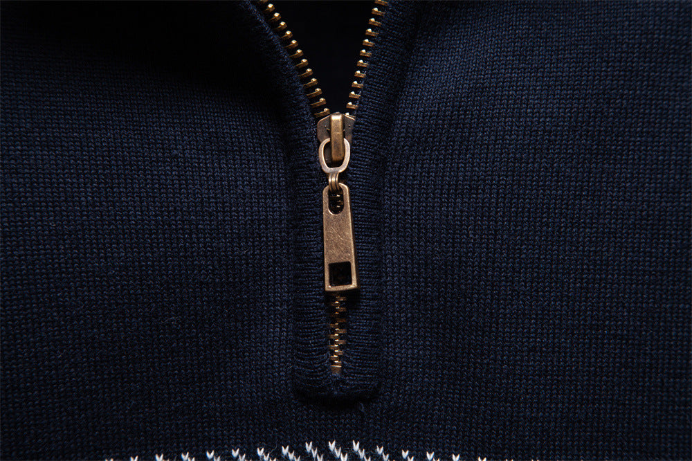 Avora Lyon | Pull zippé pour homme avec détails à rayures