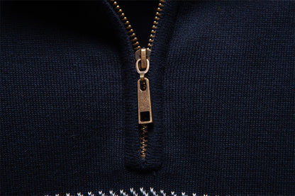 Avora Lyon | Pull zippé pour homme avec détails à rayures