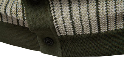 Avora Lyon | Polo rayé à fermeture boutonnée