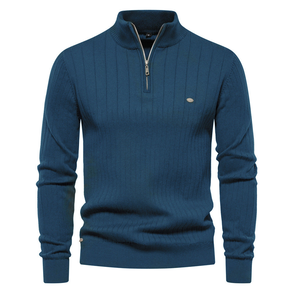 Avora Lyon | Pull homme à col montant et demi-zip