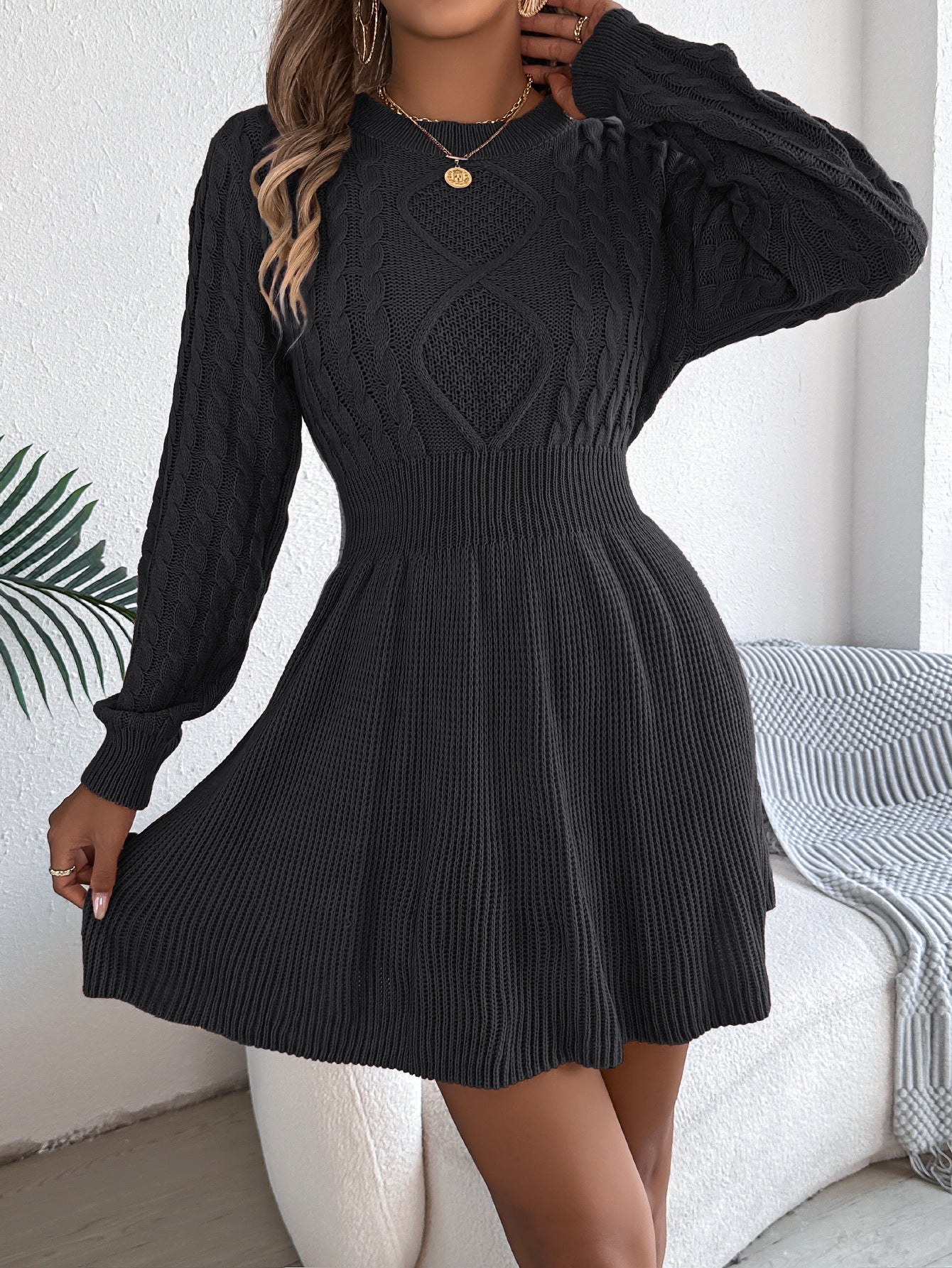 Avora Lyon | robe pull en maille torsadée