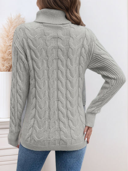 Avora Lyon | Pull à col roulé pour femme avec motif torsadé