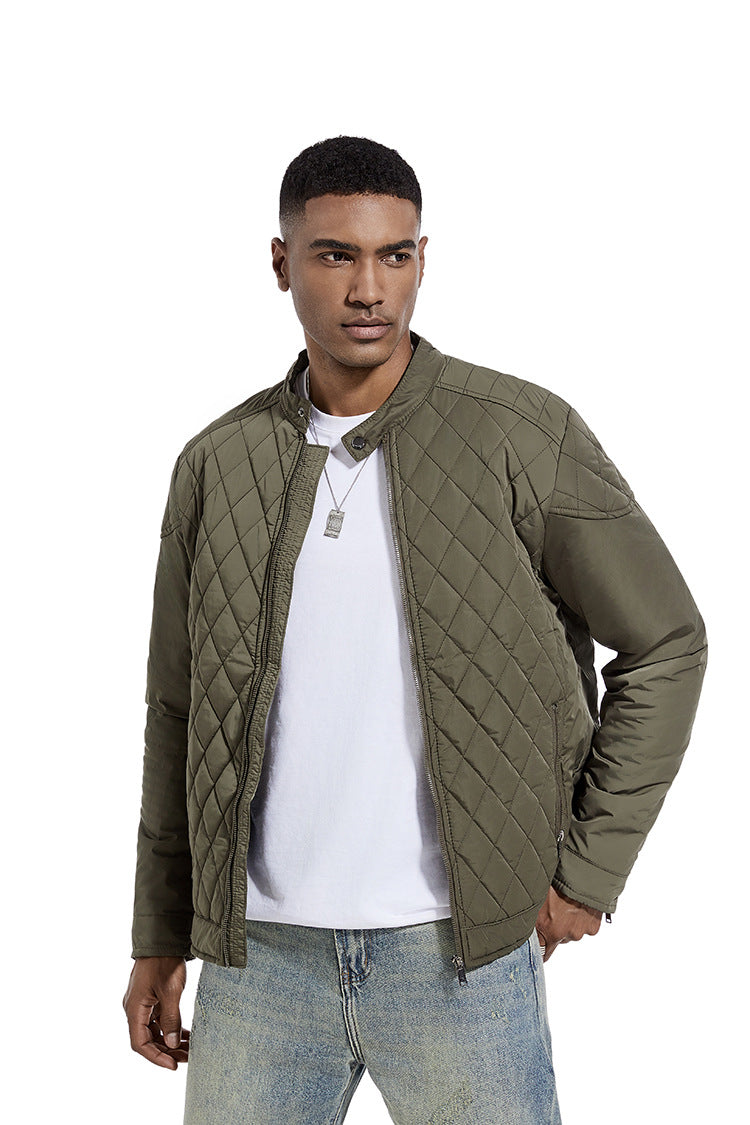 Avora Lyon | Veste décontractée de mi-saison à motif losanges