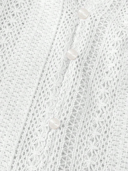 Avora Lyon | Chemisier en dentelle à col en V