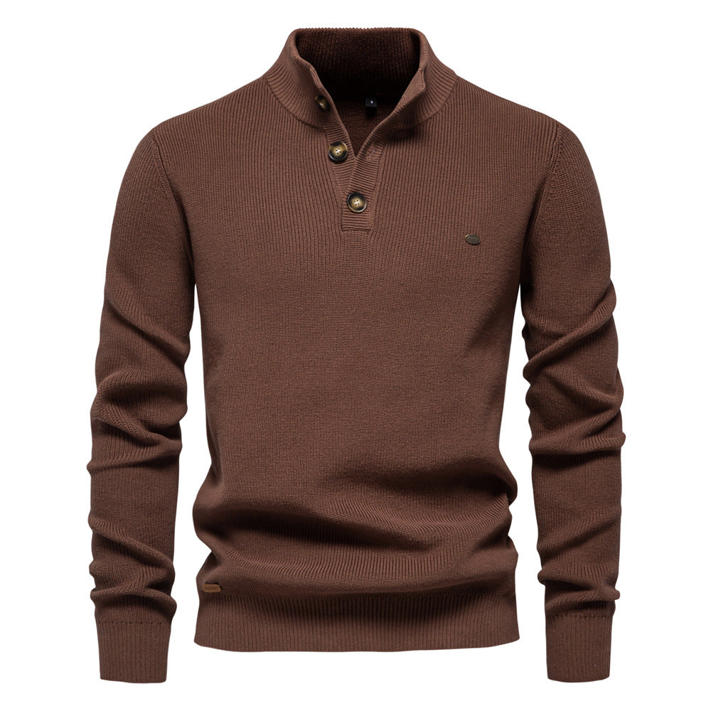 Avora Lyon | Avora Lyon | Pull homme décontracté et tendance à manches longues avec fermeture à bouton