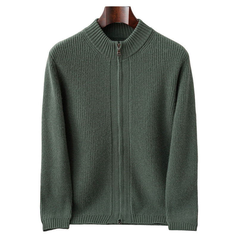 Avora Lyon | Gilet décontracté en cachemire tricoté avec fermeture éclair