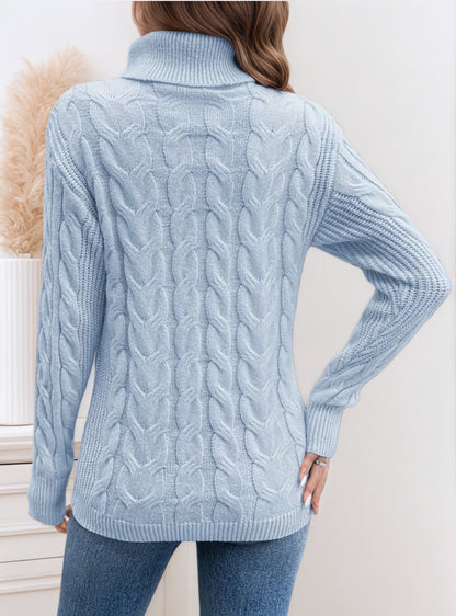 Avora Lyon | Pull à col roulé pour femme avec motif torsadé