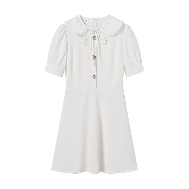 Avora Lyon | Robe élégante avec un col Claudine amovible