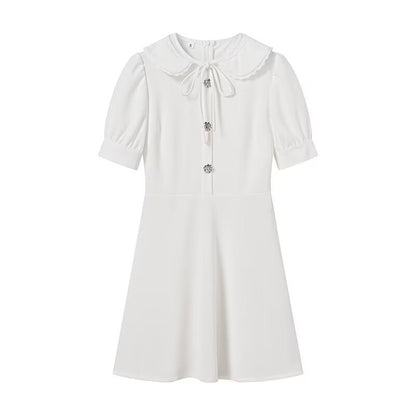 Avora Lyon | Robe élégante avec un col Claudine amovible