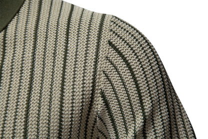 Avora Lyon | Polo rayé à fermeture boutonnée