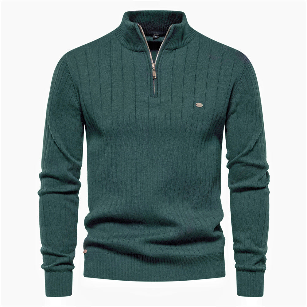 Avora Lyon | Pull homme à col montant et demi-zip