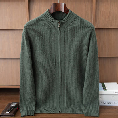 Avora Lyon | Gilet décontracté en cachemire tricoté avec fermeture éclair