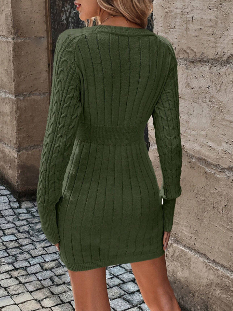 Avora Lyon | Robe en maille à motif torsadé