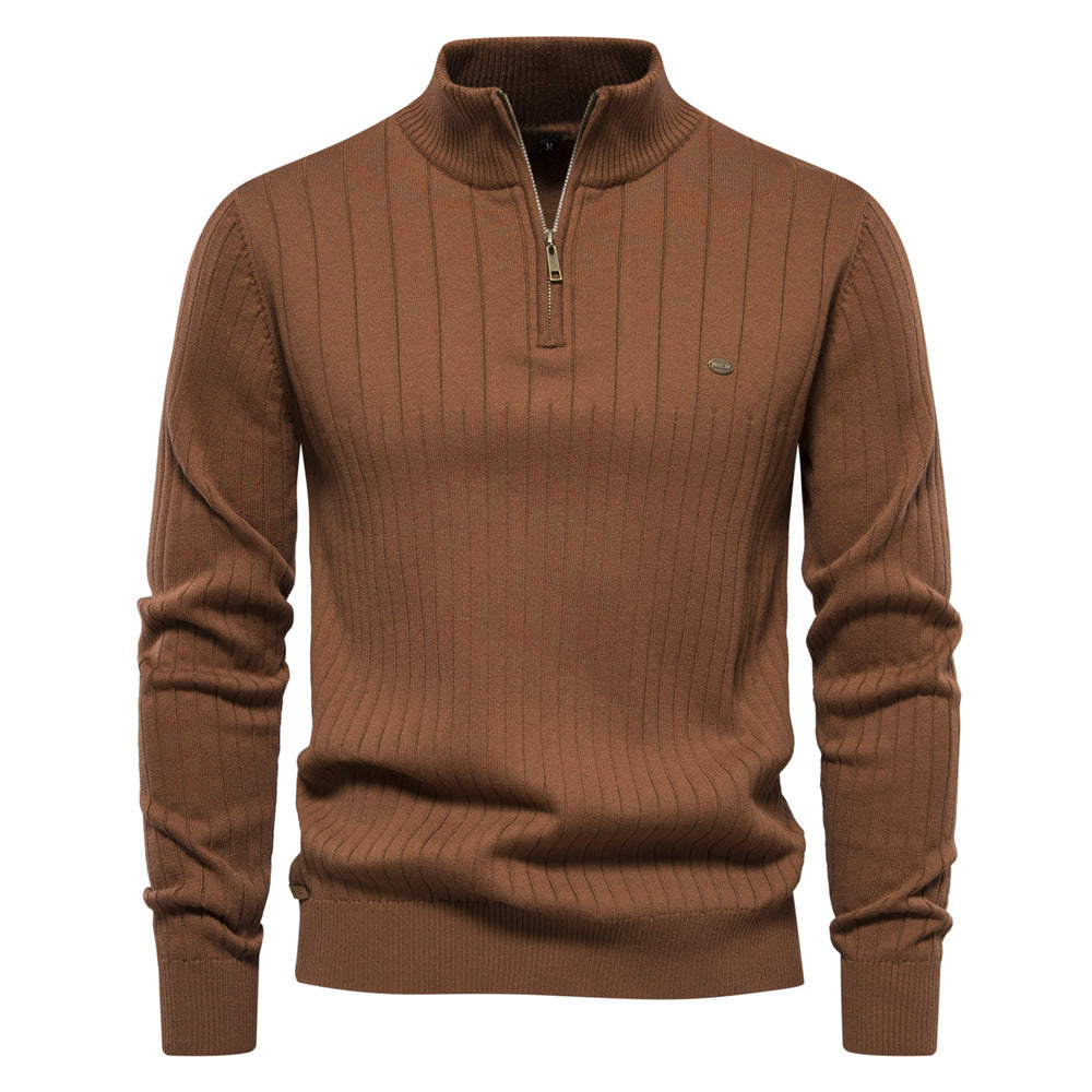 Avora Lyon | Pull homme à col montant et demi-zip