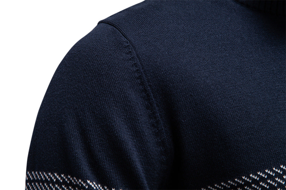 Avora Lyon | Pull zippé pour homme avec détails à rayures