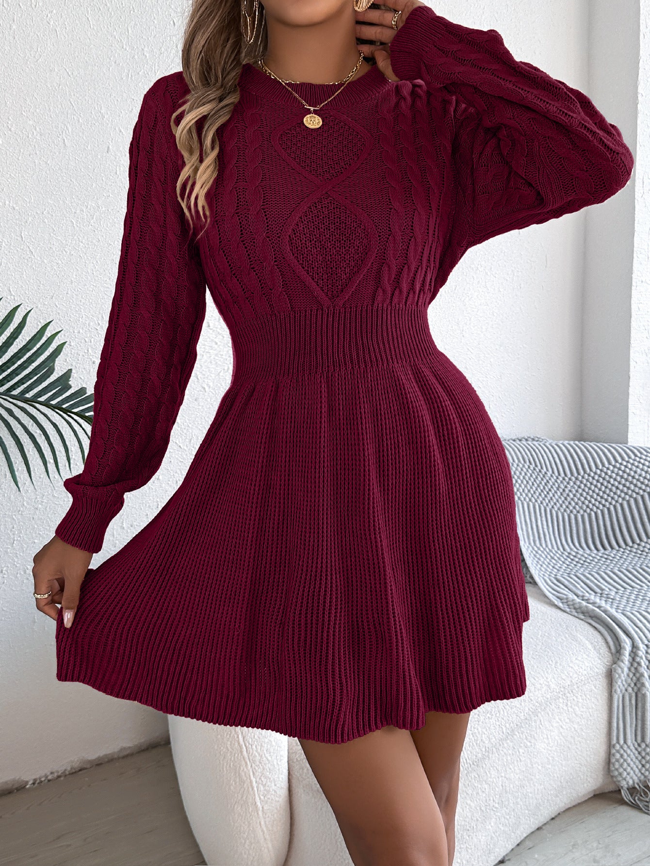 Avora Lyon | robe pull en maille torsadée