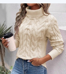 Avora Lyon | Pull à col roulé pour femme avec motif torsadé