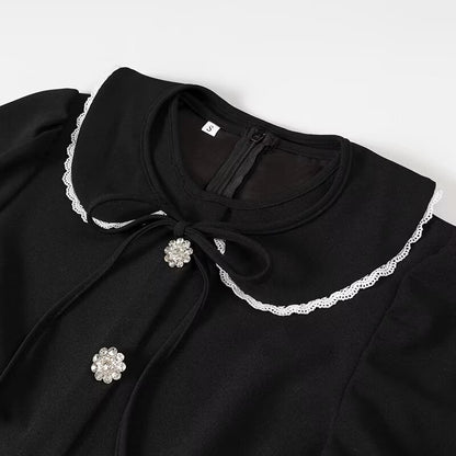 Avora Lyon | Robe élégante avec un col Claudine amovible