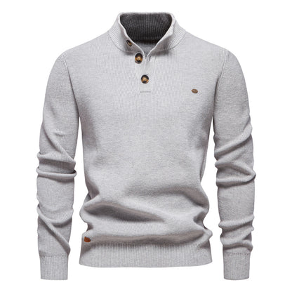 Avora Lyon | Avora Lyon | Pull homme décontracté et tendance à manches longues avec fermeture à bouton