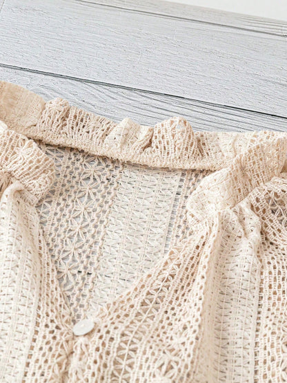 Avora Lyon | Chemisier en dentelle à col en V