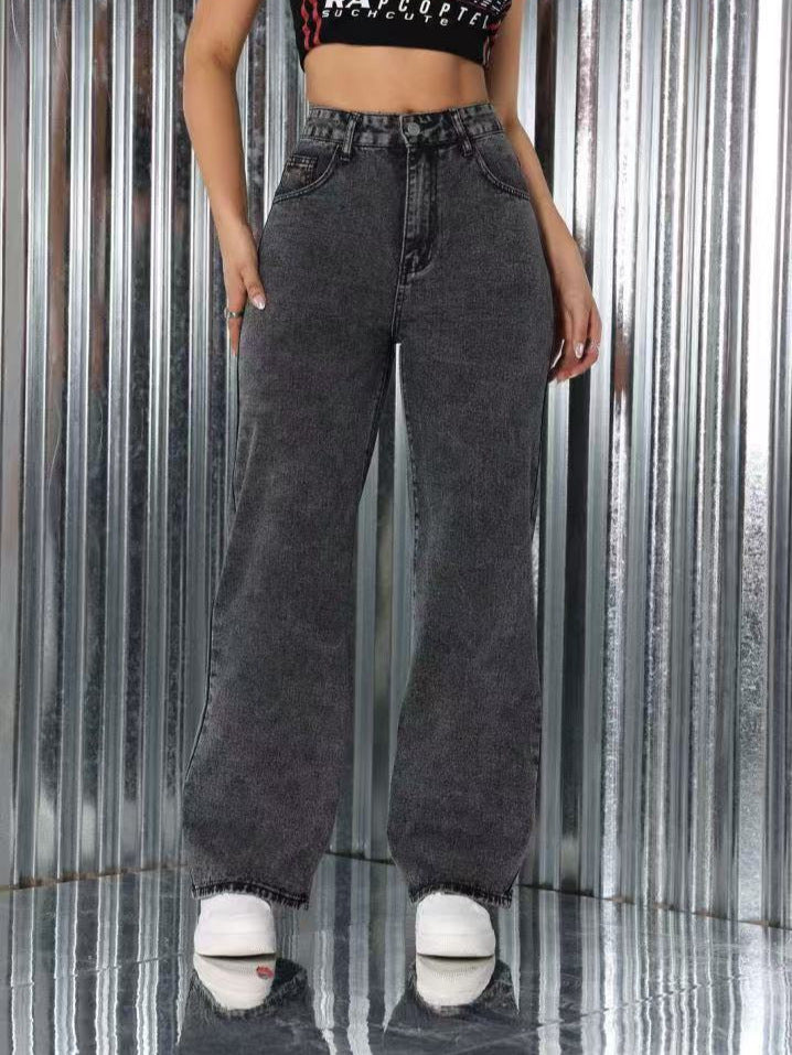 Avora Lyon | Jean ample avec broderie nœud