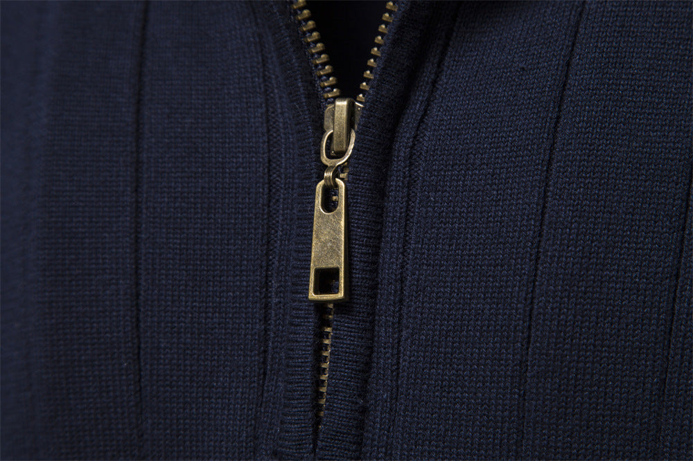 Avora Lyon | Pull homme à col montant et demi-zip