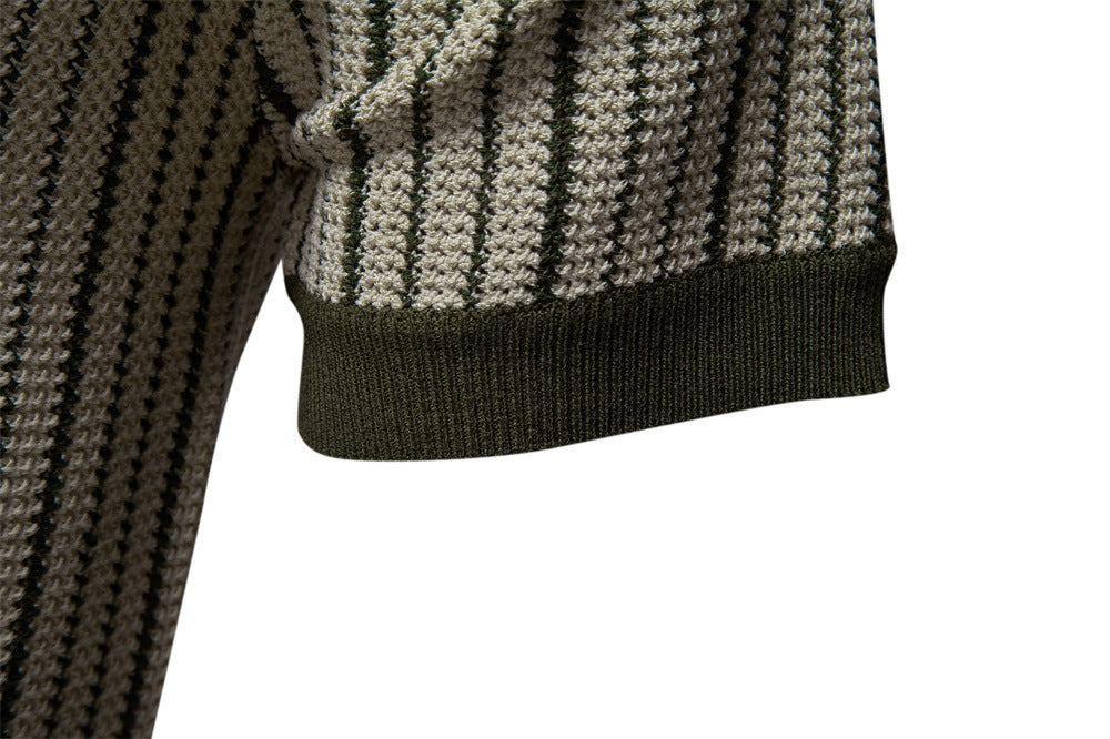 Avora Lyon | Polo rayé à fermeture boutonnée