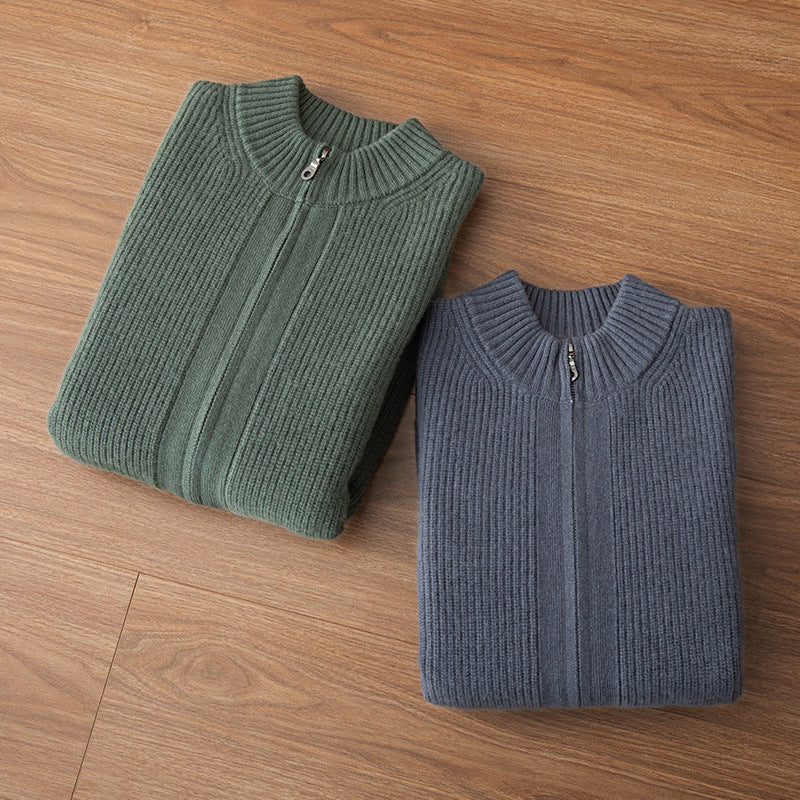 Avora Lyon | Gilet décontracté en cachemire tricoté avec fermeture éclair