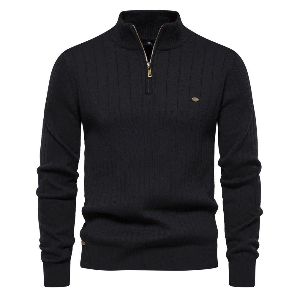 Avora Lyon | Pull homme à col montant et demi-zip