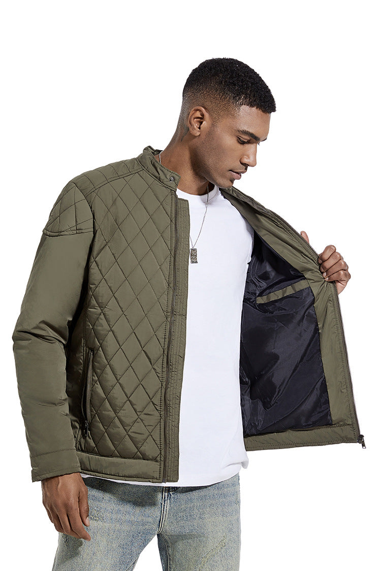 Avora Lyon | Veste décontractée de mi-saison à motif losanges