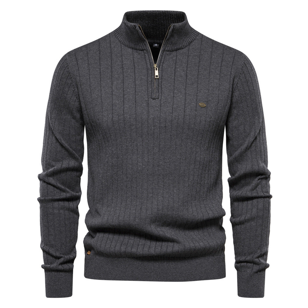 Avora Lyon | Pull homme à col montant et demi-zip
