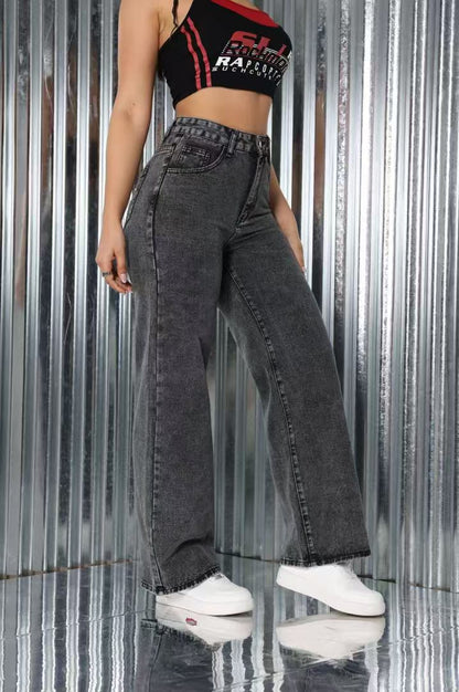 Avora Lyon | Jean ample avec broderie nœud