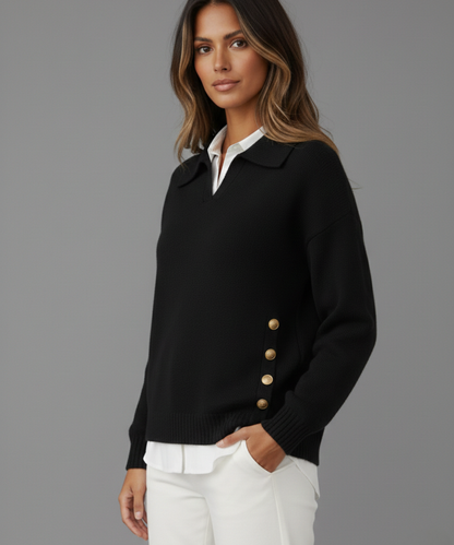 Avora Lyon | Pull décontracté ample à revers