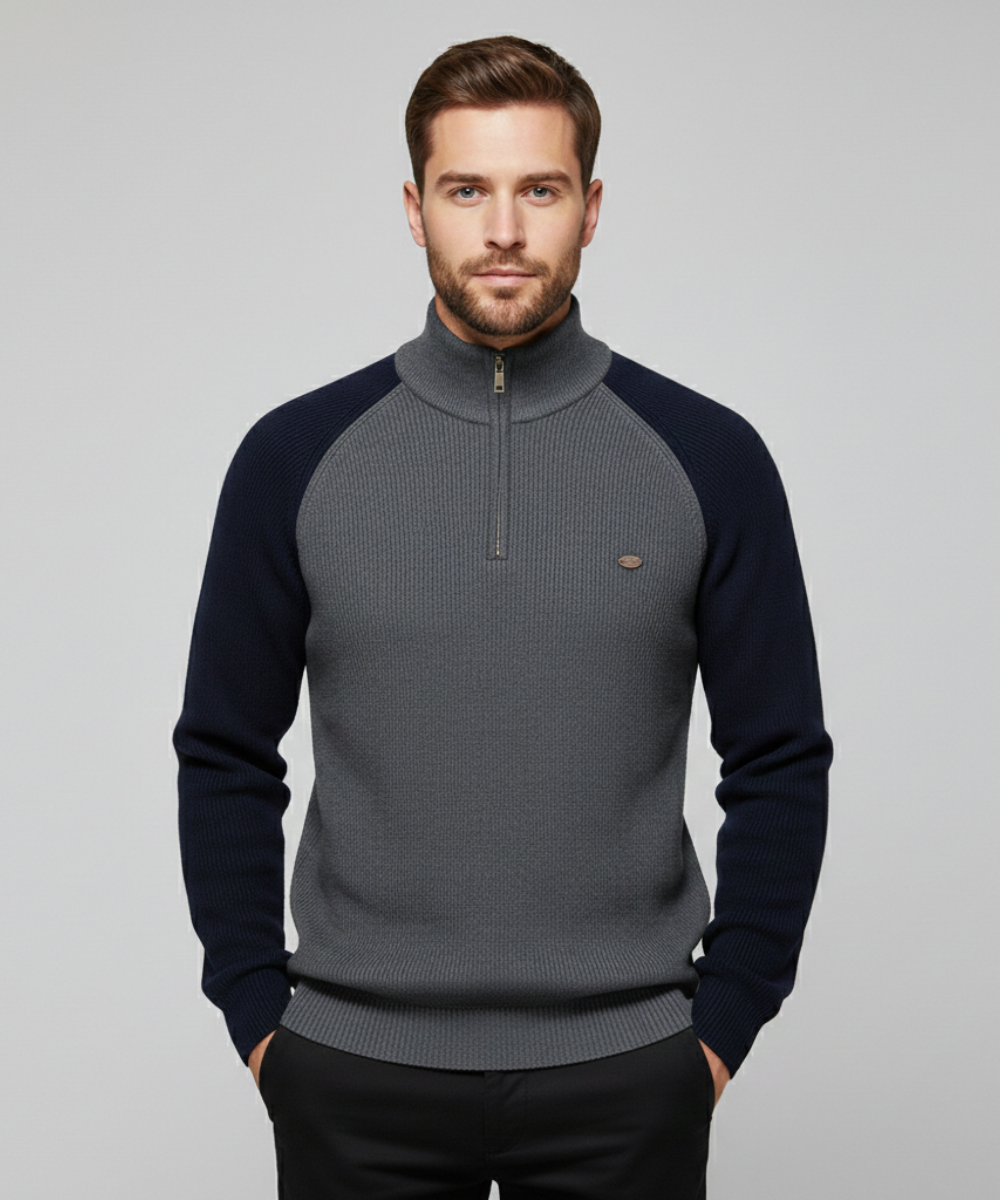 Avora Lyon | Pull homme décontracté et tendance à manches longues avec demi-zip