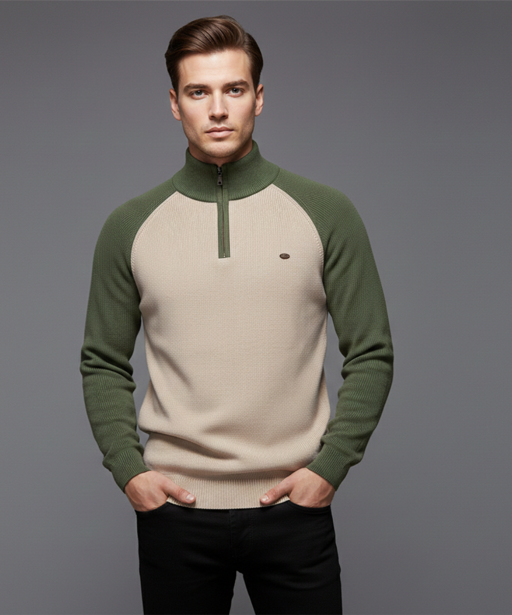 Avora Lyon | Pull homme décontracté et tendance à manches longues avec demi-zip