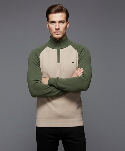 Avora Lyon | Pull homme décontracté et tendance à manches longues avec demi-zip